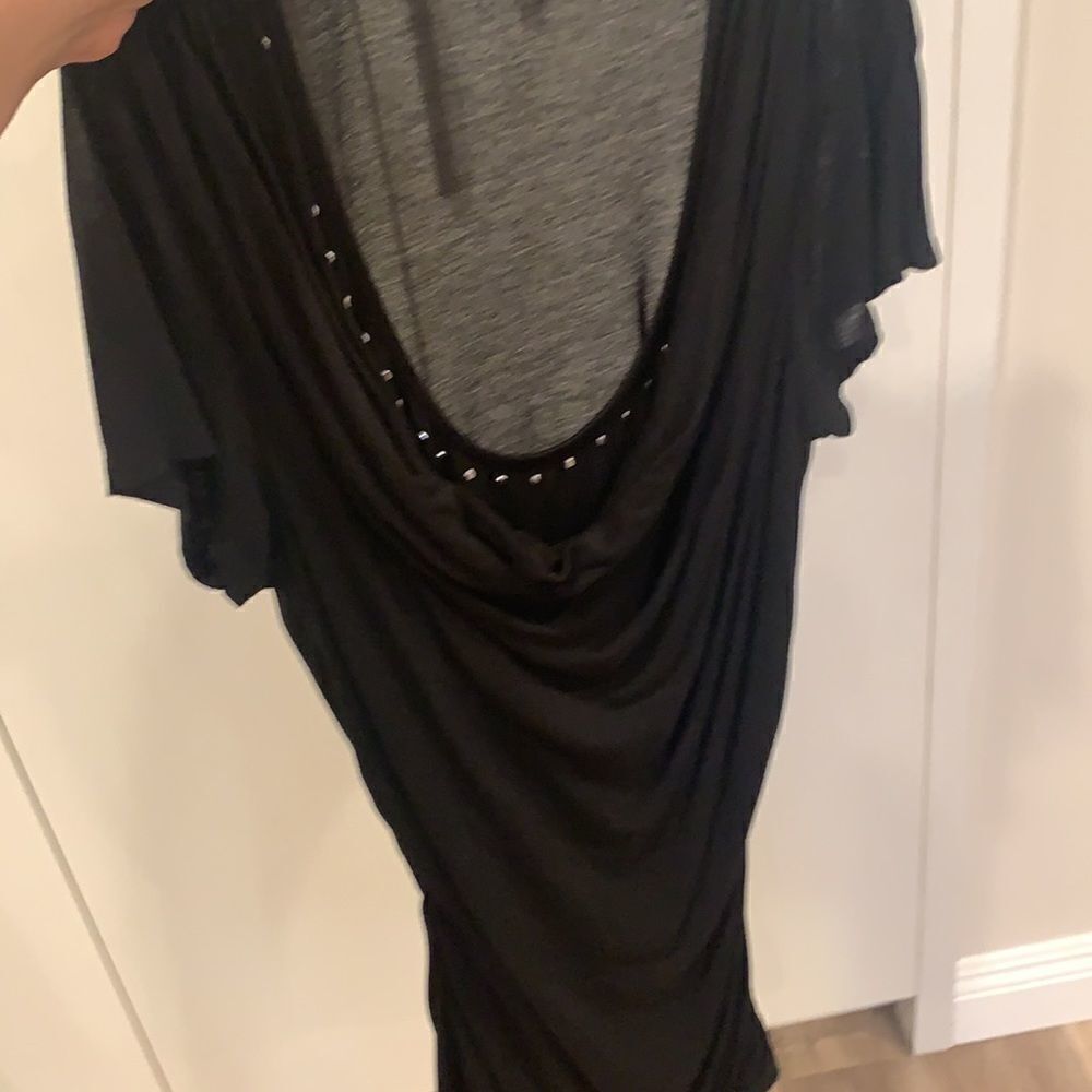 Black tunic blouse 
